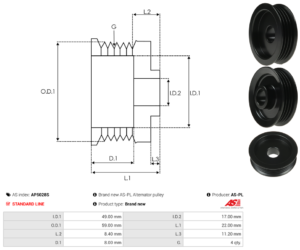 Poulie alternateur AP5028S
