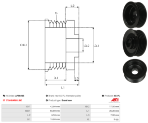Poulie alternateur AP5029S