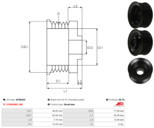 Poulie alternateur AP5032S