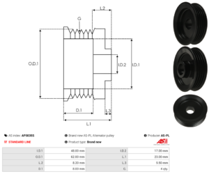 Poulie alternateur AP5035S