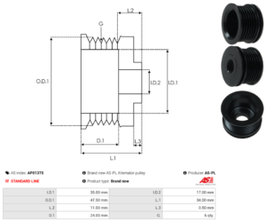 Poulie alternateur AP0137S