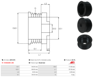 Poulie alternateur AP0147S