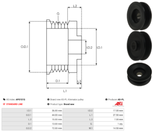 Poulie alternateur AP0151S