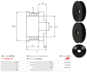 Poulie alternateur AP0152S