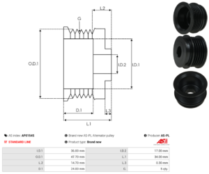 Poulie alternateur AP0154S
