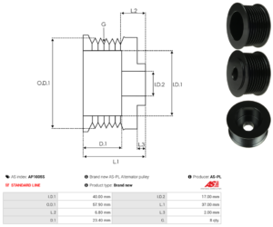 Poulie alternateur AP1005S