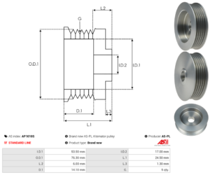 Poulie alternateur AP1010S