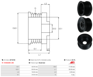 Poulie alternateur AP1015S