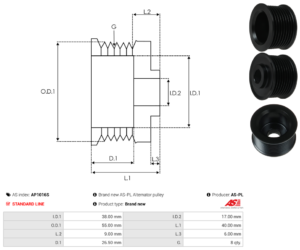 Poulie alternateur AP1016S