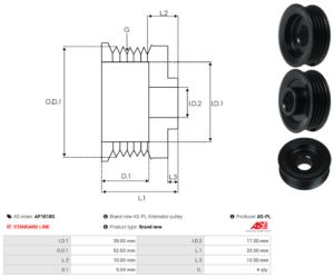 Poulie alternateur AP1018S