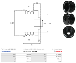 Poulie alternateur AP0078(BOSCH)