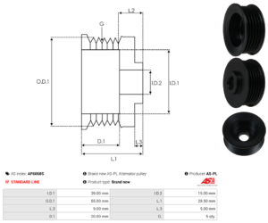 Poulie alternateur AP6068S