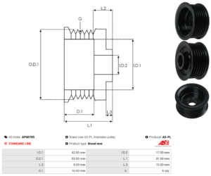 Poulie alternateur AP6070S