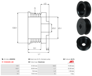 Poulie alternateur AP6076S