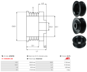 Poulie alternateur AP6078S