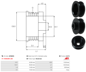 Poulie alternateur AP6083S
