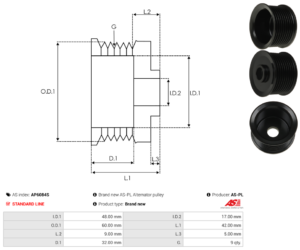 Poulie alternateur AP6084S