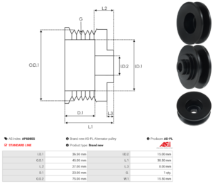 Poulie alternateur AP6085S