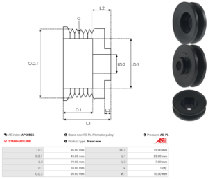 Poulie alternateur AP6086S
