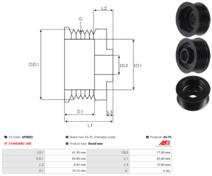 Poulie alternateur AP9002