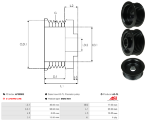 Poulie alternateur AP9008S