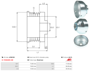 Poulie alternateur AP9010S