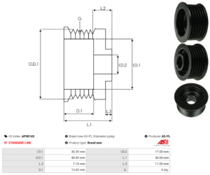 Poulie alternateur AP9014S