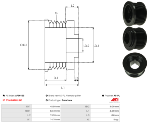 Poulie alternateur AP9016S