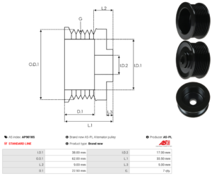 Poulie alternateur AP9018S