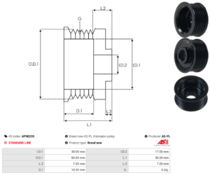 Poulie alternateur AP9023S