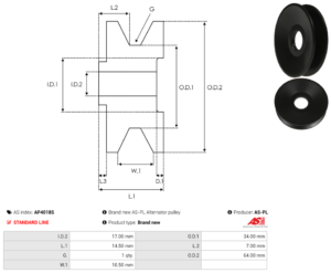 Poulie alternateur AP4018S