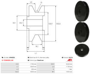 Poulie alternateur AP4022S