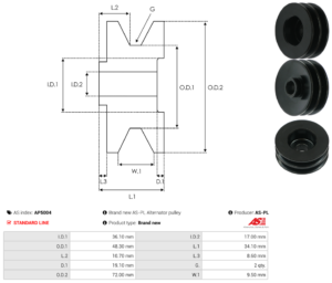 Poulie alternateur AP5004
