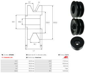 Poulie alternateur AP5008S