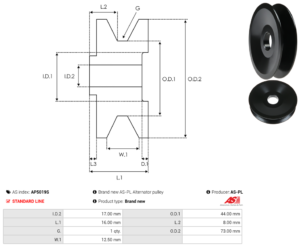 Poulie alternateur AP5019S