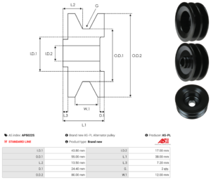 Poulie alternateur AP5022S