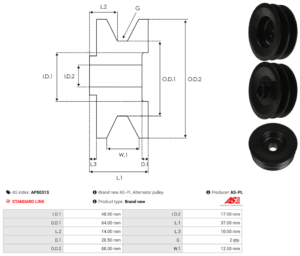 Poulie alternateur AP5031S