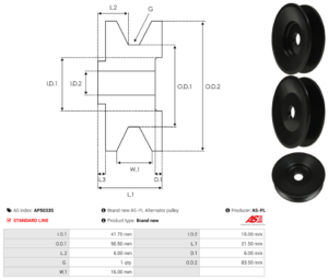 Poulie alternateur AP5033S
