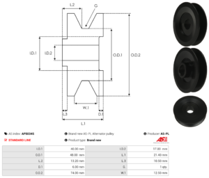 Poulie alternateur AP5034S
