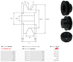 Poulie alternateur AP0135S