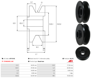 Poulie alternateur AP1014S