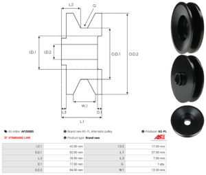 Poulie alternateur AP2008S