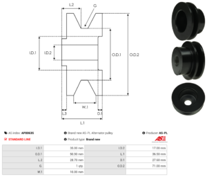 Poulie alternateur AP0063S