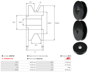 Poulie alternateur AP0074S