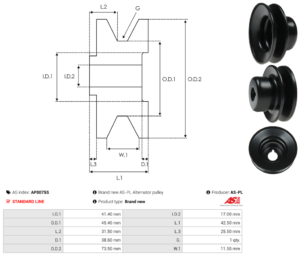 Poulie alternateur AP0075S