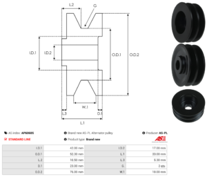 Poulie alternateur AP6060S