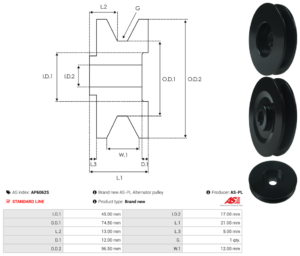 Poulie alternateur AP6062S