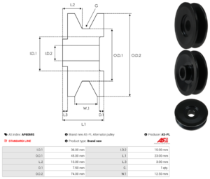 Poulie alternateur AP6069S