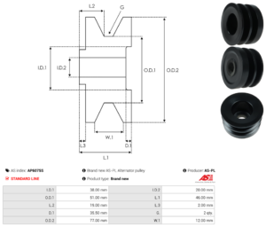 Poulie alternateur AP6075S