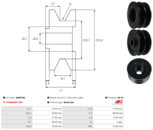 Poulie alternateur AP6079S